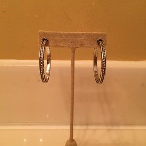 Brighton crystal diamond loop earrings